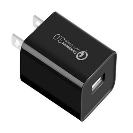 Sanoxy SNX-CBLR-U2604-1001 Quick Charge 3.0 USB Wall Charger 18W Qualcomm Certified - Black