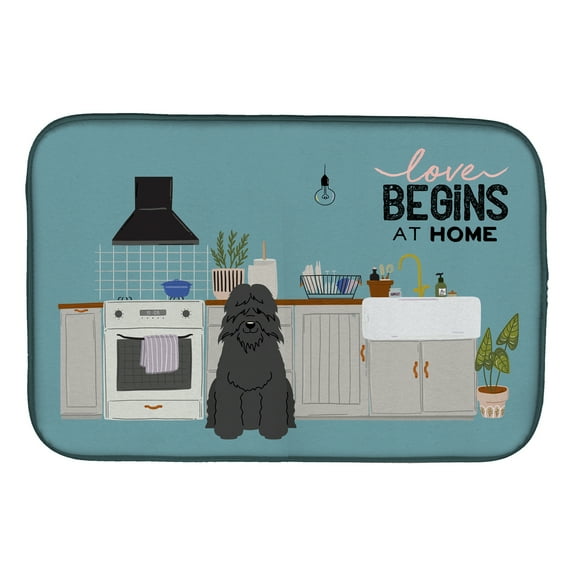 Carolines Treasures CK7778DDM Bouvier des Flandres Kitchen Scene dish-drying-mats, 14 x 21, Multicolor