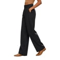thumbnail image 5 of Mifsaly Womens Wide Leg Dress Pants High Waisted Pleated Trousers Elegant Business Casual Office Work Outfits with Pockets Black,S, 5 of 5