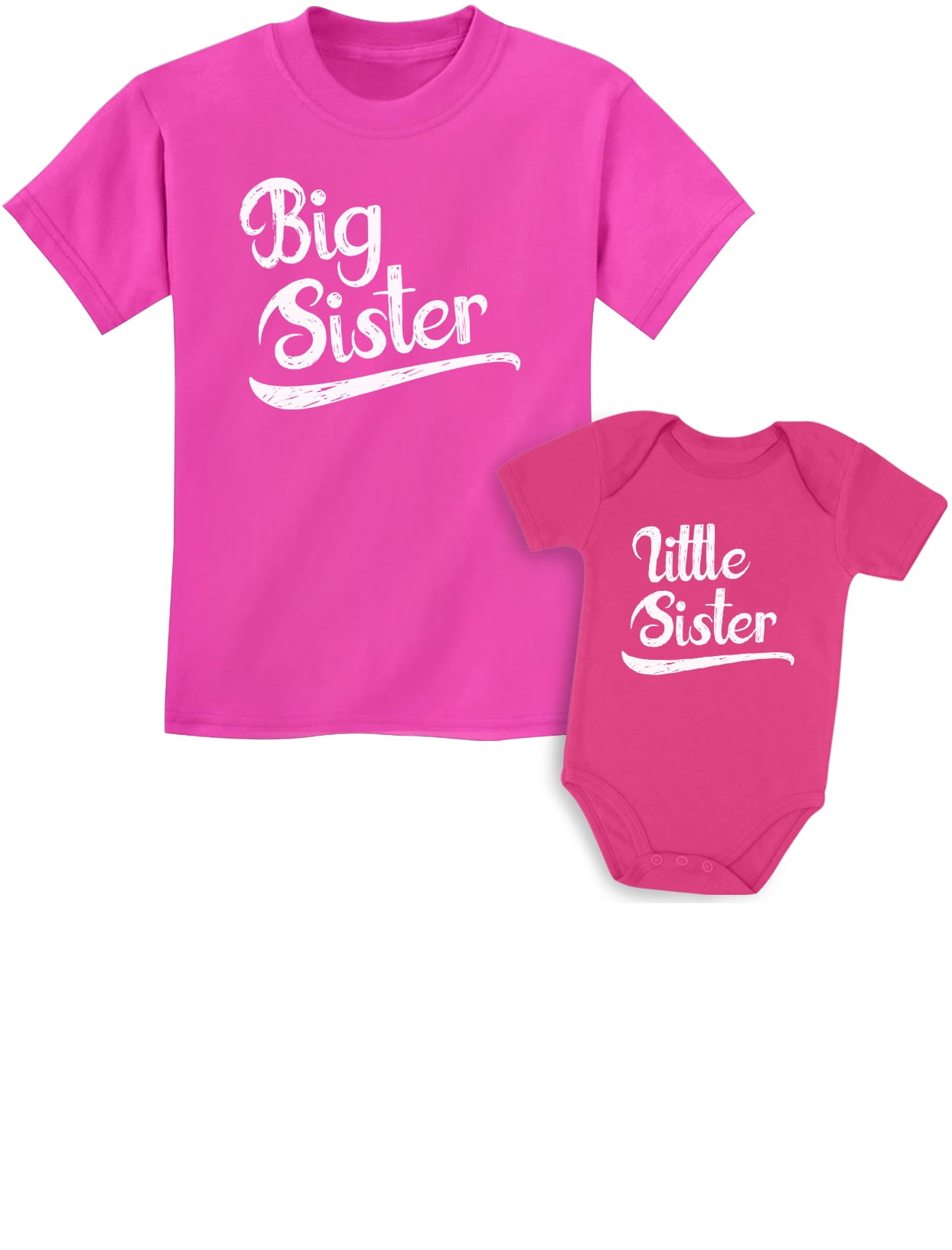 Big Sister Little Sister Matching Outfits Shirt Bodysuit Gifts Girls Newborn Baby Infant Toddler Kids Clothes