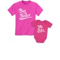 thumbnail image 1 of Big Sister Little Sister Matching Outfits Shirt Gifts Girls Newborn Baby Set Girls Shirt Wow pink / Baby Wow pink Kids Shirt 5/6 / Baby Newborn, 1 of 8