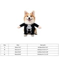 thumbnail image 3 of Halloween Skeleton Dog Costume, Standing Pet Outfit with Bone Print, Funny Party Cosplay Apparel, Soft Cotton for Small Medium Dogs Puppies Cats Black Dress Up, 3 of 7