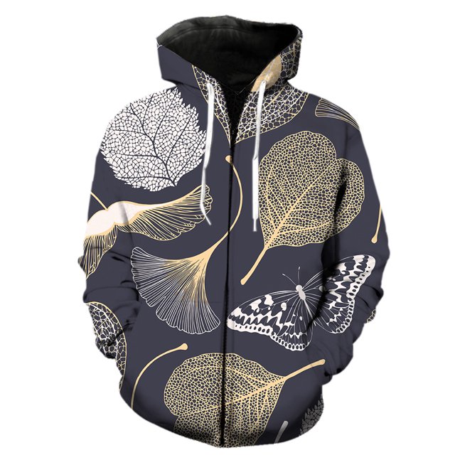 Sudadera con capucha y cremallera de mariposa de dibujos animados para hombre, sudaderas de manga larga, gran oferta de primavera 2024, chaquetas con capucha, estilo Harajuku, hip hop, para adolescent