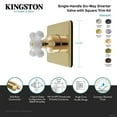 thumbnail image 4 of Kingston Brass KS4040PX Restoration Single-Handle Six-Way Diverter Valve with Square Trim Kit, Matte Black, 4 of 4