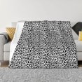 thumbnail image 3 of Throw Blanket for Couch - Black leopard print A Super Soft Fuzzy Comfy Warm Throw Blanket, Cozy Lightweight Funny Plush Flannel Blanket Throws for Sofa and Bed All Season, 3 of 5