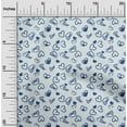 thumbnail image 2 of oneOone Cotton Jersey Blue Fabric Valentine Love Heart Diy Clothing Quilting Fabric Print Fabric By Yard 58 Inch Wide, 2 of 4