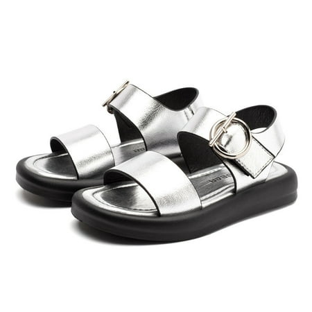 

Toyella Hobby Bear Beach Sandals Fashion Simple Children s Sandals Breathable Flat Tide Single Shoes White 28