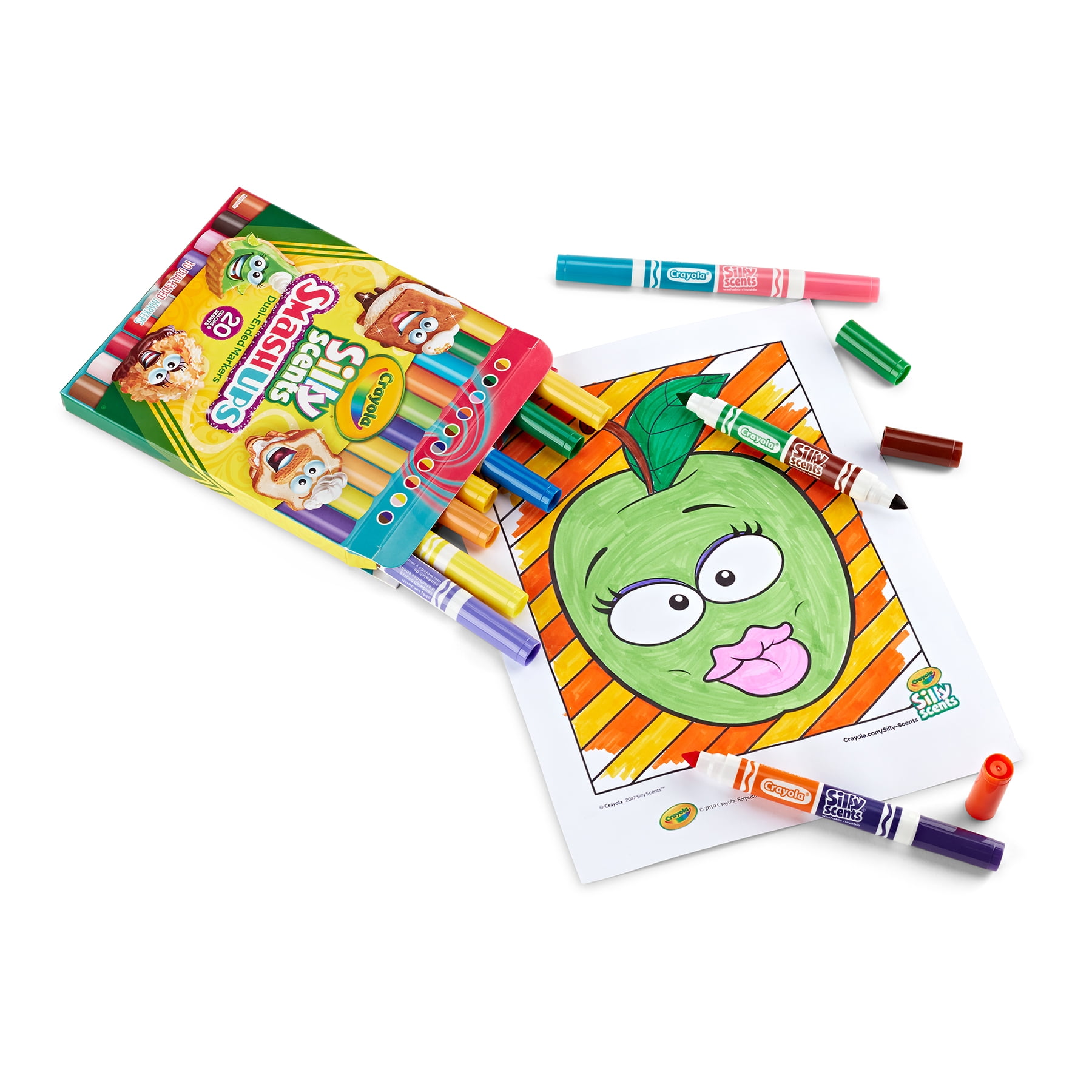Crayola Silly Scents Smash Ups Dual-Ended Washable Markers, 10 Per Pack, 3 Packs