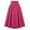 Hot Pink, variant on EINCcm Women Vintage Skirt High Waist Pleated Skirt Midi A-Line Skirt Solid Color Elegant Long Skirts