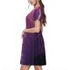 thumbnail image 2 of Fotbe Thunderstorm Violet Purple Vestido Largo de Moda para Mujer, Vestido Tipo Camiseta con Manga Corta y Estilo Casual a Rayas y Bloques de Color, 2 of 6