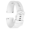 thumbnail image 1 of Correa de reloj de silicona Uxcell de 20 mm, correa de reloj de goma flexible con cierre de acero inoxidable para hombres y mujeres, blanca, 1 of 7