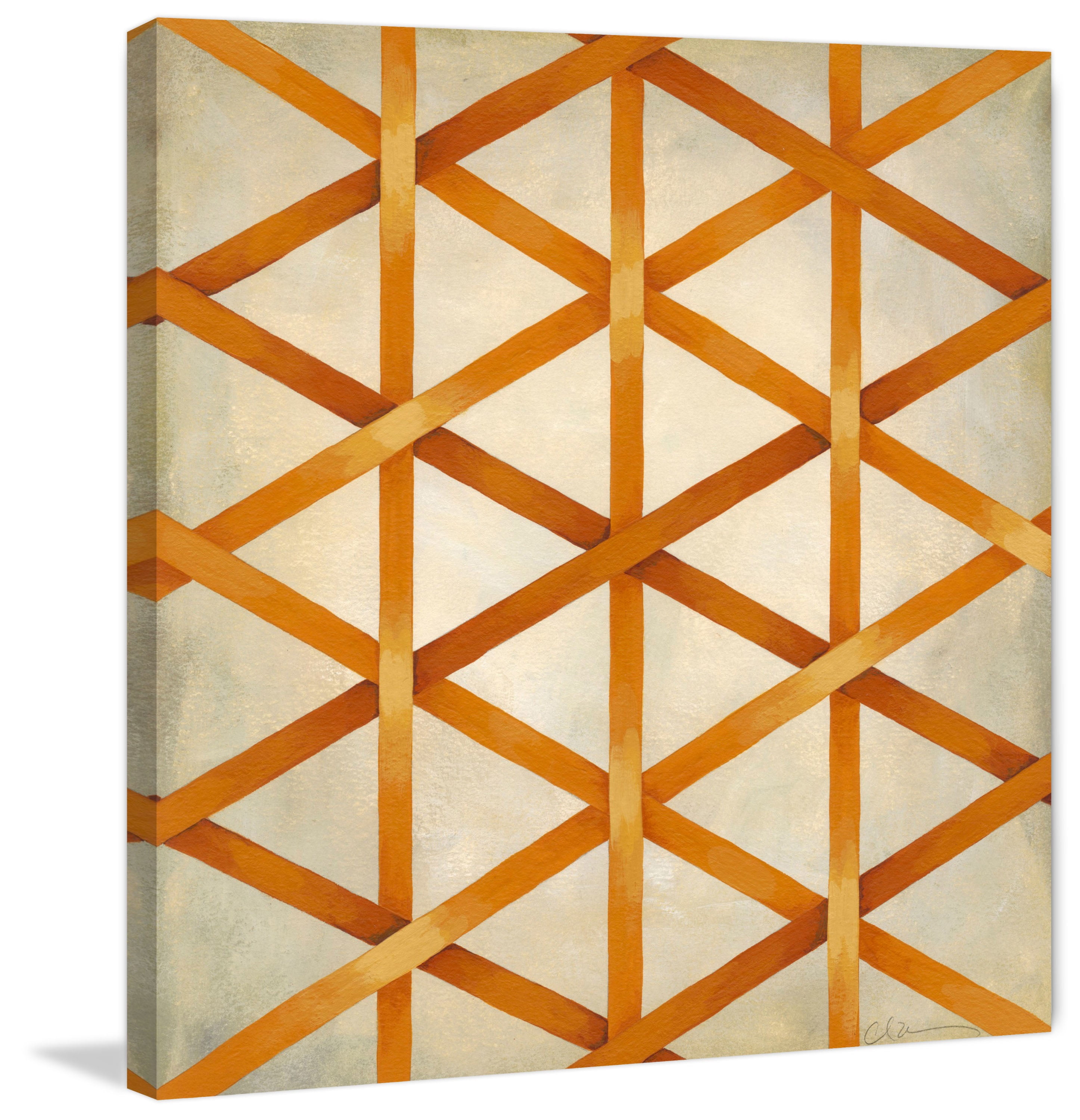 "Woven Symmetry IV" Painting Print on Wrapped Canvas