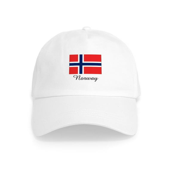 CafePress - Norway Flag Cap - Adjustable 100% Brushed Unisex Casual Cotton Baseball Cap, Beige, 1