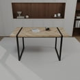thumbnail image 3 of 47.24" Modern Wood-Look Dining Table, Black Metal Legs Mdf Table for Kitchen, Office & Small Spaces, 3 of 6