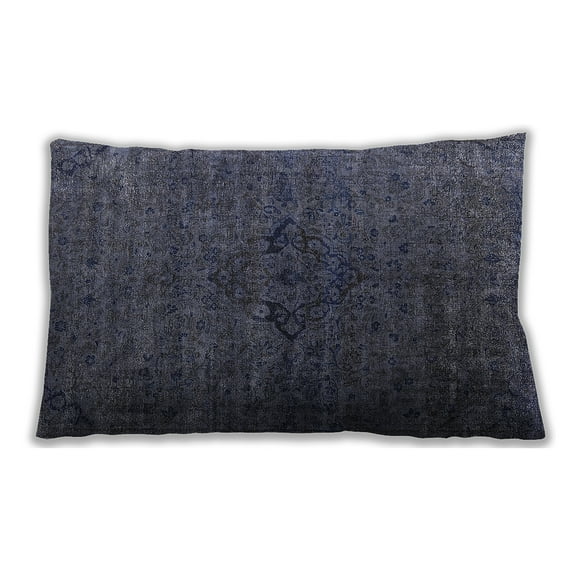 Ahgly Company Outdoor Rectangular Mid-Century Modern Lumbar Throw Pillow, 13 inch by 19 inch