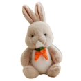 thumbnail image 3 of Lindo muñeco de conejo de peluche para fiesta de Pascua, suave almohada para dormir. Beige, 3 of 9