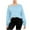 A_ Light Blue, variant on UTSJKR Women Sweatshirts 2026 Trendy Off-Shoulder Cropped Sweatshirt Loose Fit Crew Neck Long Sleeve Thick Casual Pullover Sky Blue S