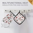 thumbnail image 4 of Yayeee Oven Mitts and Pot Holder Set of 2 Heat Resistant Kitchen Gloves Baking Hot Pad, Red Nordic Christmas, 4 of 5