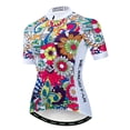 thumbnail image 4 of Maillot de ciclismo Weimostar Flower para mujer, ropa de ciclismo de equipo profesional, maillot de ciclismo de verano para bicicleta de montaña, camiseta de ciclismo de secado rápido, 4 of 5