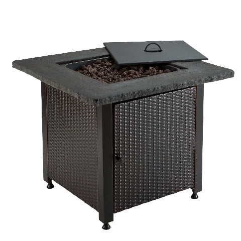 Fire Pits Blue Rhino Outdoor Propane Gas Fire Pit Lava Rocks