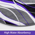 thumbnail image 5 of 4 Pcs Modern Bathroom Sets with Shower Curtain and Rugs, Striped Shower Curtain Sets with Rugs for Bathroom Decor, Bathroom Decor Curtain Sets with Mats and Accessories, Purple and Black, 5 of 14