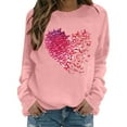 thumbnail image 4 of Xdegoge Cute Valentines Sweatshirts for Women Long Sleeve Love Heart Graphic Sweatshirt Pullover Casual Warm Crewneck Fashion Tops, 4 of 8