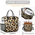 thumbnail image 5 of OBREWU Leopard Print Pattern Women's Insulated Leakproof Large Lunch Bag, Oxford Cloth, 5 of 7