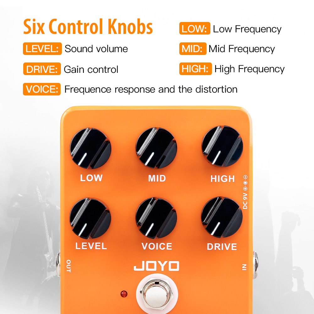 JOYO JF-22 Oxford Sound Overdrive Guitar Pedal Amplifier Simulation Distortion Effect