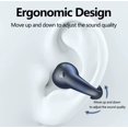 thumbnail image 5 of Auriculares Bluetooth 5.3 Oreja abierta Clip-on Estéreo HD IPX5 Micrófono de control táctil con cancelación de ruido a prueba de agua Pantalla de alimentación LED con estuche de carga, para deportes Ciclismo Gimnasio ACTIVE Biensenido a ACTIVE, 5 of 5