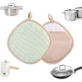 thumbnail image 7 of Sunjoy Tech Silicone Pot Holders with Pockets Heat Resistant Hot Pads for Kitchen Baking Stylish Insulation Pads with Polka Dots Non-Slip Oven Mitts, 7 of 7