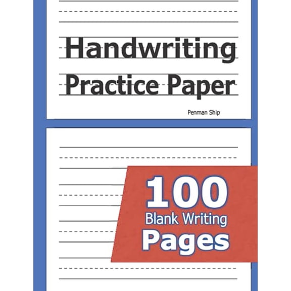 Pre-Owned Handwriting Practice Paper: 100 Blank Writing Pages - For Students Learning to Write Letters