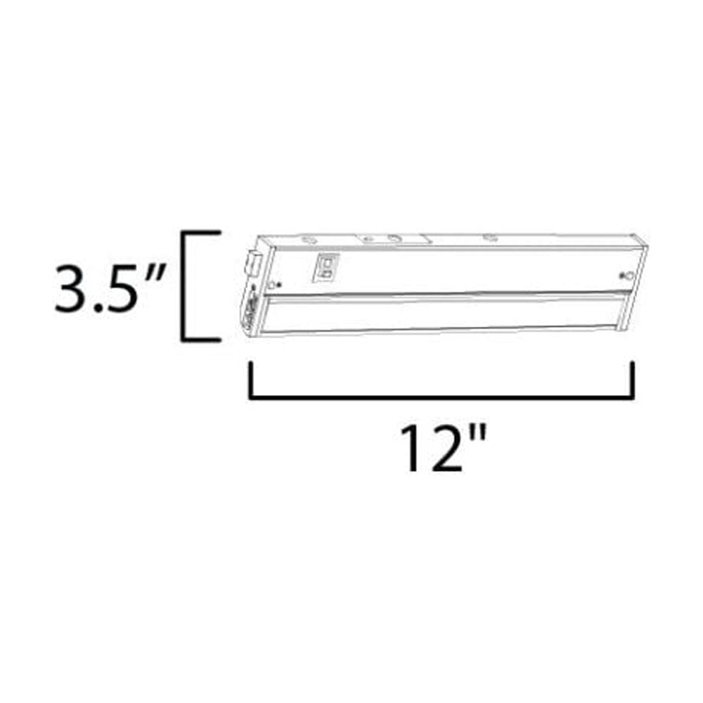 Maxim Lighting 89863SN 12 in. CounterMax 5K 2700-5000K LED Under Cabinet Light, Satin Nickel