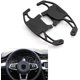 thumbnail image 3 of 2 piezas de extensión de palanca de cambios de volante de aleación de aluminio para Golf MK7 GTI R R-line Scirocco 2014-2019 (negro), 3 of 4