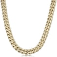 thumbnail image 1 of 14k Yellow Gold Miami Cuban Curb Hollow Link Mens Necklace, 22", 1 of 1