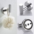 thumbnail image 6 of Marmolux Acc Bathroom Hardware Accessories Set, Stainless Steel, Wall Mounted - Includes Towel Bar, Hand Towel Ring, Toilet Paper Holder, Towel Hook, 4 Count, 6 of 9
