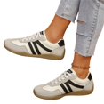 thumbnail image 2 of YOUYEDIAN Sneakers for Women Versatile Round Toe Lace-up Fashion Strap Print Sneakers Casual Sport Outdoor Walking Shoes, 2 of 5