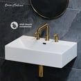 thumbnail image 3 of Claire 24" Rectangle Wall-Mount Bathroom Sink with 8" Widespread Holes, 3 of 12