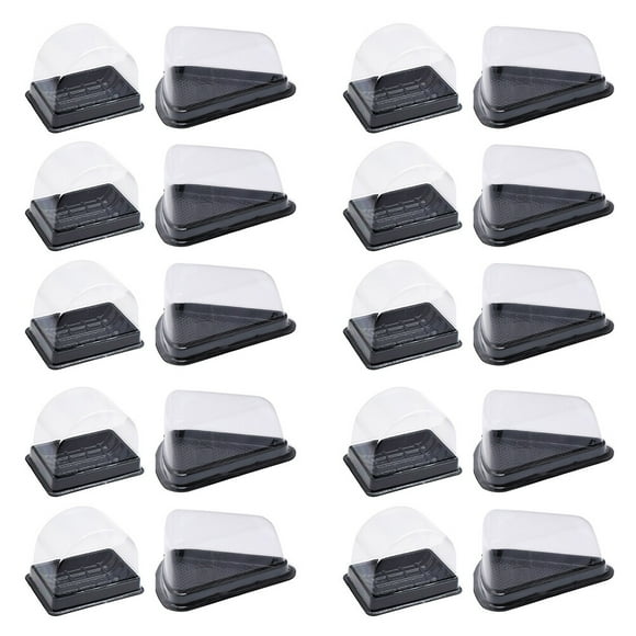 100Pcs Food Storage Boxes Fruit Decorative Boxes Cake Packaging Boxes (Black)