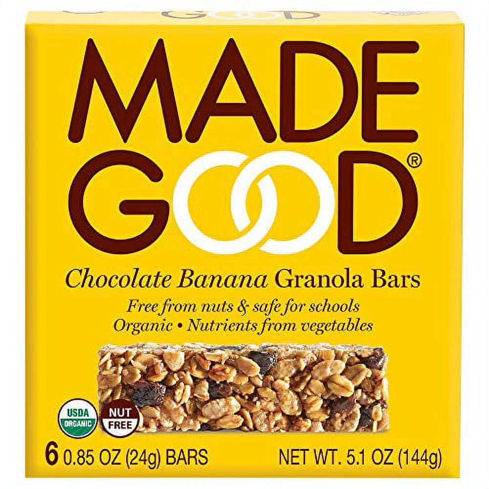 Madegood Chocolate Banana Granola Snack Bar, 6 Count, 6 per case