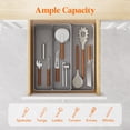 thumbnail image 2 of Organizador de cubiertos Lifewit, utensilio de cocina expandible, gris, 2 of 9