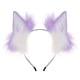 thumbnail image 4 of Aro para el pelo con orejas de de felpa, pinza para el pelo para fiesta de disfraces de Halloween, regalos de graduación Púrpura, 4 of 8
