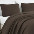 thumbnail image 4 of Chezmoi Collection Luca 3-Piece Oversized Bedspread Set, Queen Size, Chocolate, Summer Quilt Lightweight Microfiber Bedspread 100 x 106, Floral Medallion Pattern Coverlet for All Season, 4 of 9