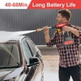 thumbnail image 2 of 60Bar Portable Car Washer Electric Cordless Pressure Spray Water Gun Cleaner Washer Gun Water Hose Cleaning With Battery for Car, Fence, Floor, Patio Cleaning and Watering, 2 of 6