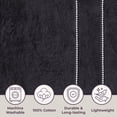 thumbnail image 6 of 6-Piece Quick Dry Bath Towels Set - 100% Cotton Towel Set for Bath, Gym, and Spa (Black), 6 of 9