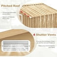 thumbnail image 4 of Costway 6 x 4 FT Outdoor Storage Shed Galvanized Steel Shed with Sliding Doors Wood Grain Natural, 4 of 10