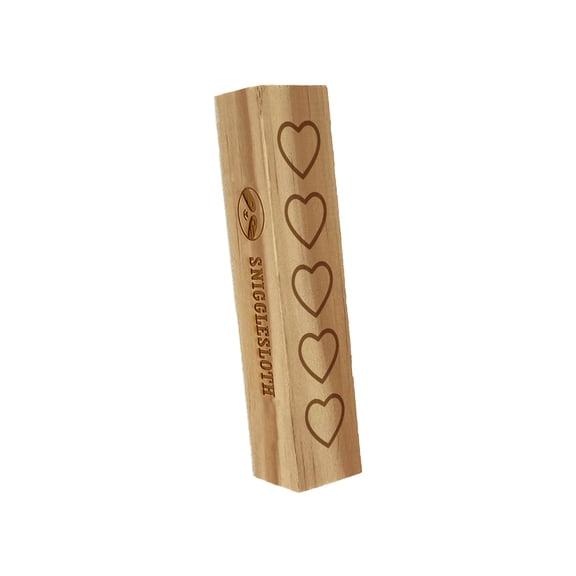 Hearts Check Box List Bullets Vertical Rectangle Rubber Stamp Stamping Scrapbooking Crafting - Large 3.75in