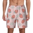thumbnail image 2 of Picia Strawberry And Flowers pattern Mens Swim Trunks with Compression Liner Stretch Beach Shorts Quick Dry with Zipper Pockets No-Chafing Board Shorts-Medium, 2 of 9