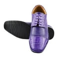 thumbnail image 2 of LIBERTYZENO Mens Oxford Formal Dress Shoes For Adult Male, Purple, 2 of 8