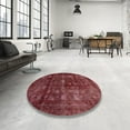 thumbnail image 4 of Ahgly Company Machine Washable Indoor Rectangle Abstract Red Wine or Wine Red Area Rugs, 8' x 12', 4 of 7