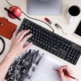 thumbnail image 3 of Mechanical Keyboard Gaming Keyboard | Blue Switch White Backlit Keyboard | 104 Keys US Layout | Wired Gaming Keyboard | Hot Swappable Mechanical Keyboard | PC Gaming Keyboards (Black), 3 of 6